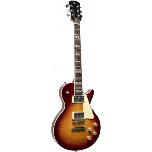 Stagg SEL-DLX DC BST, elektrická kytara, dark cherry burst