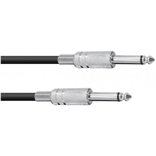 Kabel KC-100 2x Jack 6,3 mono 10 m, černý